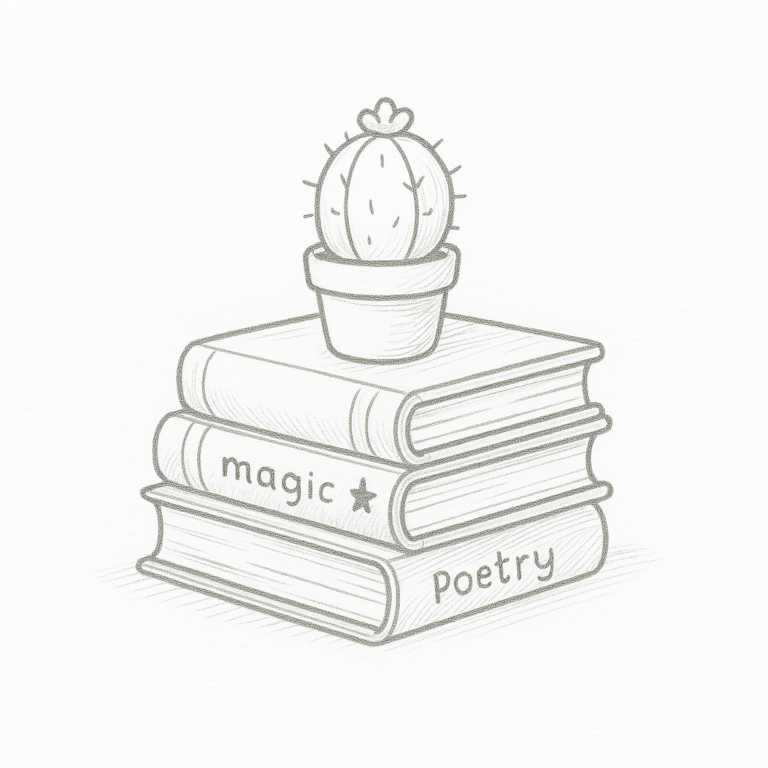 Doodle books and cactus sketch beginner friendly