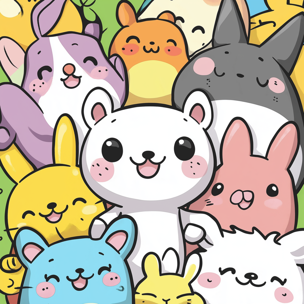colored kawaii cute
